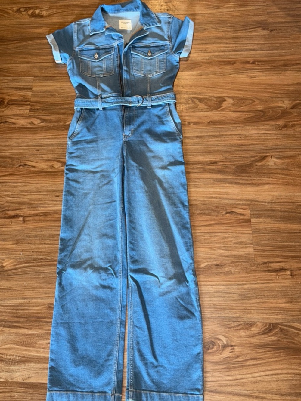 Abercrombie & Fitch Blue Denim Jumpsuit with zipper NWOT